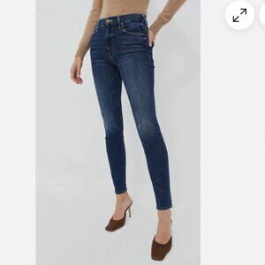 NWT MOTHER Looker Ankle Jeans in Dark Denim "Teaming Up" Wash, Size 27